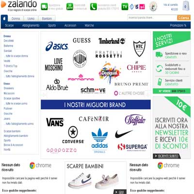 Zalando, il nuovo negozio online